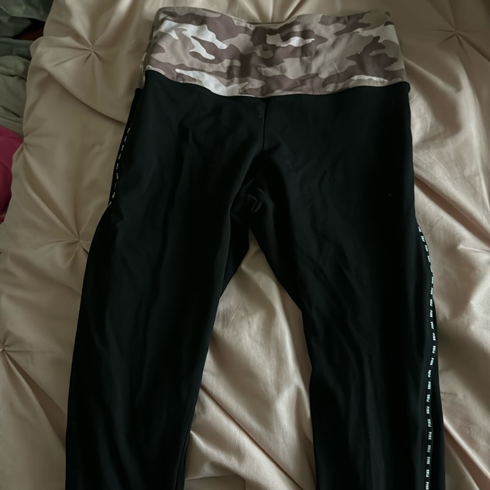 yoga cheetah print band leggings